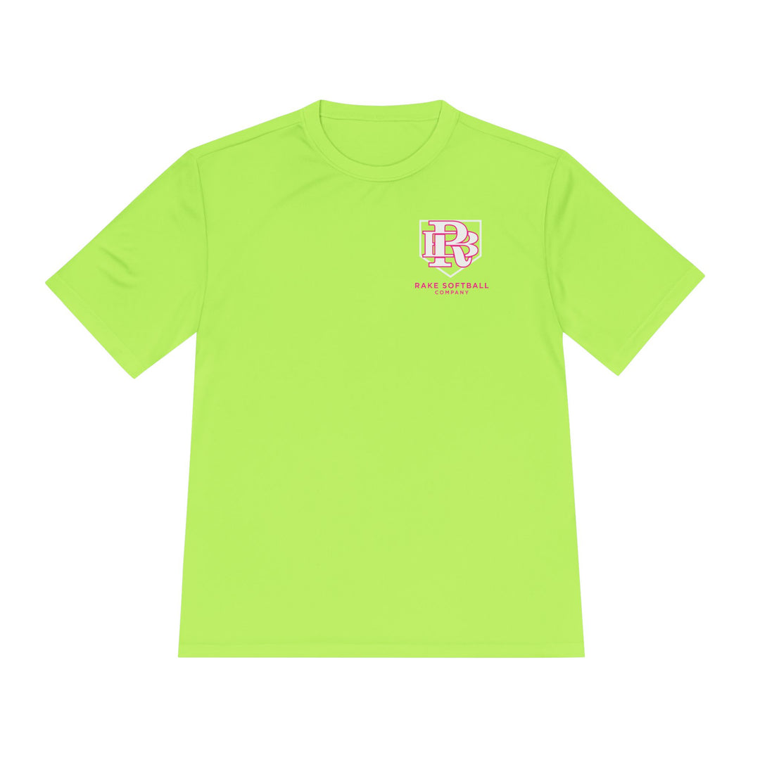 RB Homeplate Softball Dry Fit Tee - Rake Baseball Company - RAKE BASEBALL | BASEBALL T-SHIRT | BASEBALL CLOTHING | GOOD VIBES ONLY