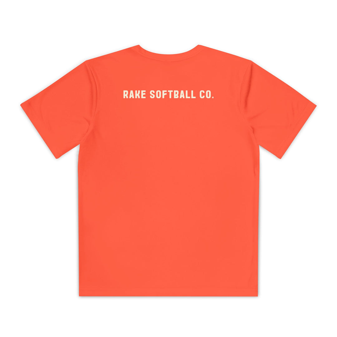 Kids Built To Rake Softball Dry Fit Tee - Rake Baseball Company - RAKE BASEBALL | BASEBALL T-SHIRT | BASEBALL CLOTHING | GOOD VIBES ONLY