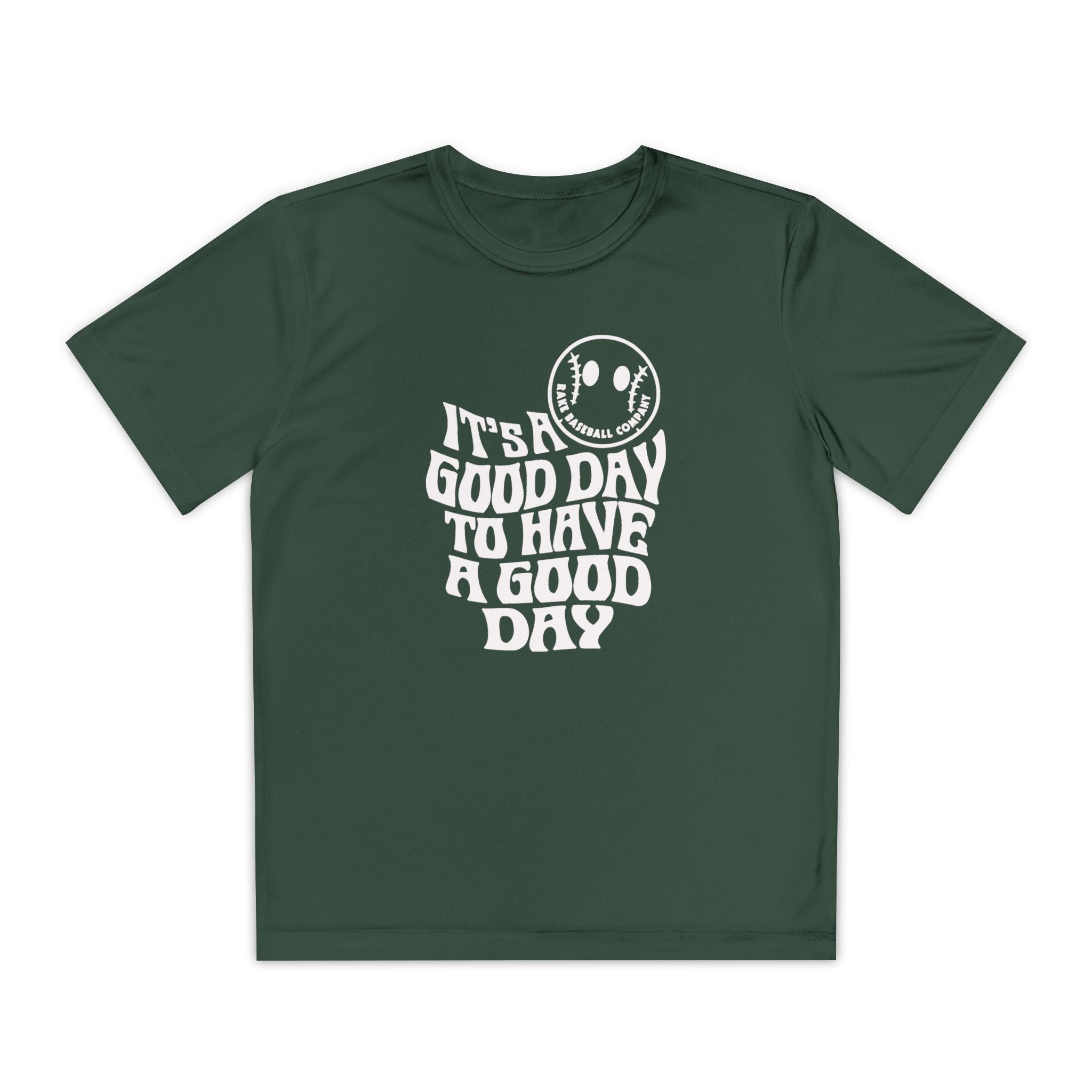 Kids It's A Good Day Dry Fit Tee - Rake Baseball Company - RAKE BASEBALL | BASEBALL T-SHIRT | BASEBALL CLOTHING | GOOD VIBES ONLY
