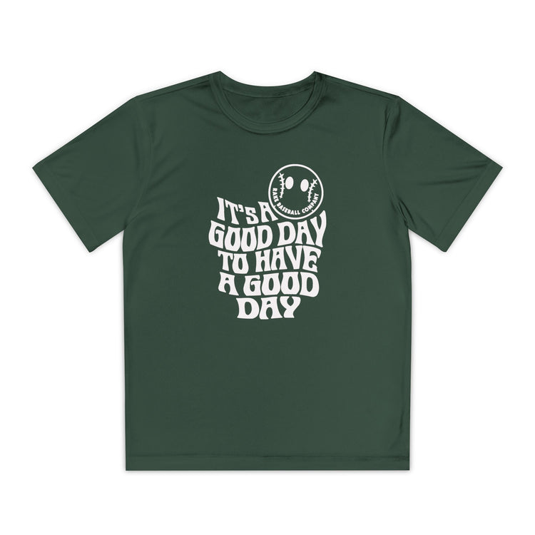 Kids It's A Good Day Dry Fit Tee - Rake Baseball Company - RAKE BASEBALL | BASEBALL T-SHIRT | BASEBALL CLOTHING | GOOD VIBES ONLY