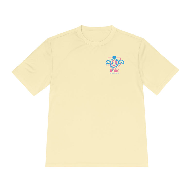 She Angel Drip Softball Dry Fit Tee - Rake Baseball Company - RAKE BASEBALL | BASEBALL T-SHIRT | BASEBALL CLOTHING | GOOD VIBES ONLY