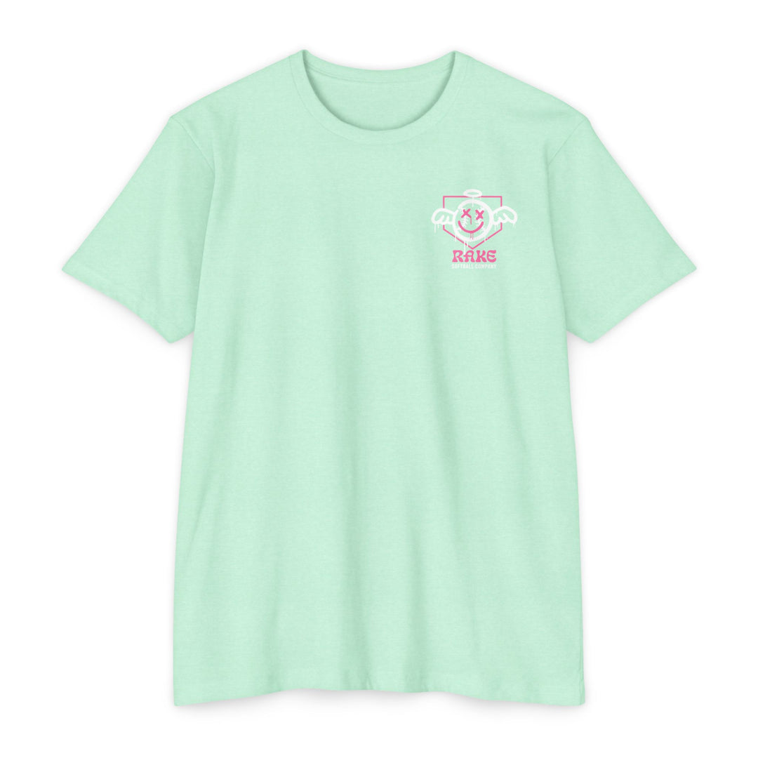 She Angel Drip Softball Tee - Rake Baseball Company - RAKE BASEBALL | BASEBALL T-SHIRT | BASEBALL CLOTHING | GOOD VIBES ONLY