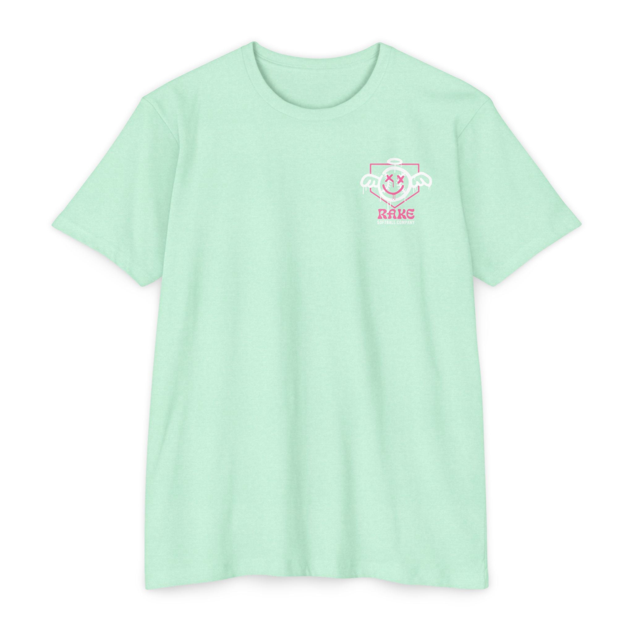 She Angel Drip Softball Tee - Rake Baseball Company - RAKE BASEBALL | BASEBALL T-SHIRT | BASEBALL CLOTHING | GOOD VIBES ONLY