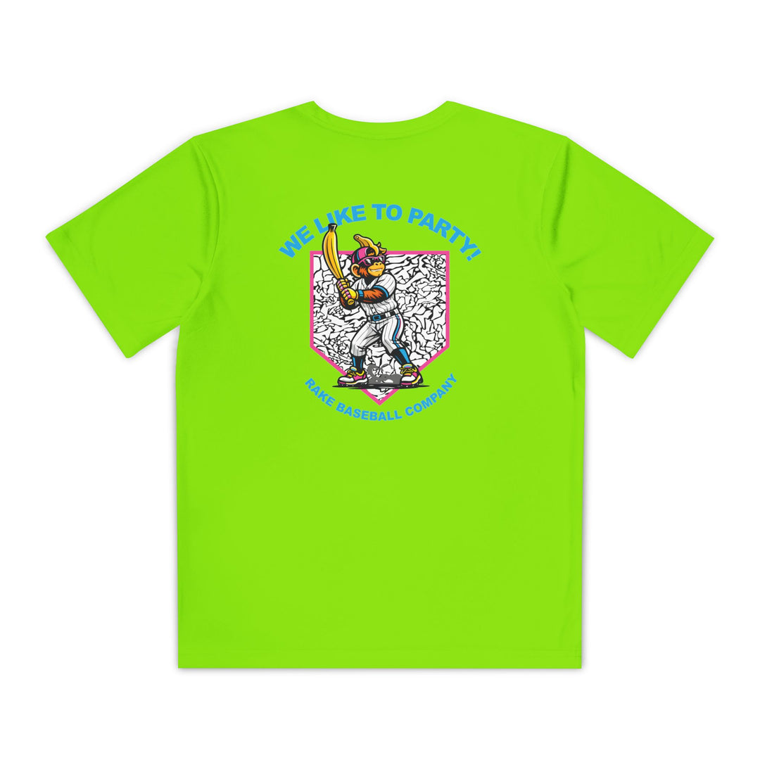 Kids Party Animals Inspired Dry Fit Tee - Rake Baseball Company - RAKE BASEBALL | BASEBALL T-SHIRT | BASEBALL CLOTHING | GOOD VIBES ONLY