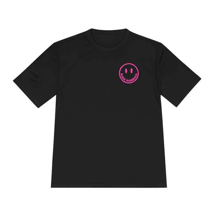 Rake Smile Dry Fit Tee - Rake Baseball Company - RAKE BASEBALL | BASEBALL T-SHIRT | BASEBALL CLOTHING | GOOD VIBES ONLY