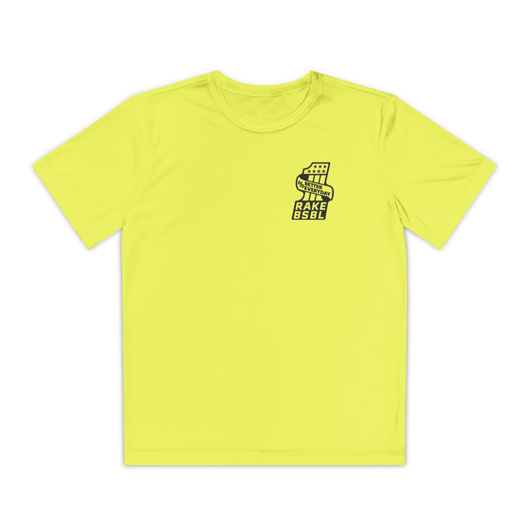 Kids One Percent Better Dry Fit Tee - Rake Baseball Company - RAKE BASEBALL | BASEBALL T-SHIRT | BASEBALL CLOTHING | GOOD VIBES ONLY