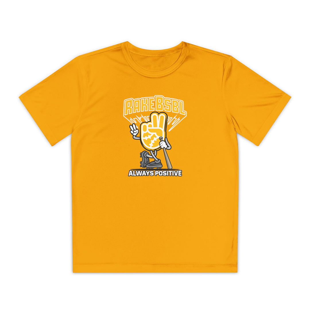 Kids "Always Positive" Dry Fit Tee - Rake Baseball Company - RAKE BASEBALL | BASEBALL T-SHIRT | BASEBALL CLOTHING | GOOD VIBES ONLY