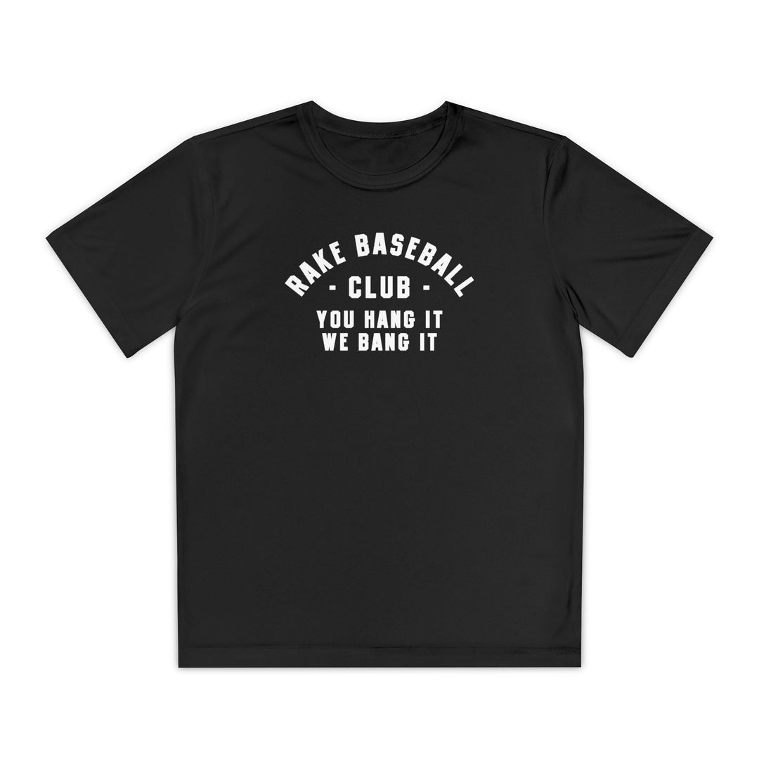 Kids Rake Baseball Club Dry Fit Tee - Rake Baseball Company - RAKE BASEBALL | BASEBALL T-SHIRT | BASEBALL CLOTHING | GOOD VIBES ONLY