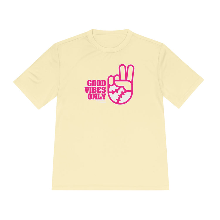 Good Vibes Only Dry Fit Tee - Rake Baseball Company - RAKE BASEBALL | BASEBALL T-SHIRT | BASEBALL CLOTHING | GOOD VIBES ONLY