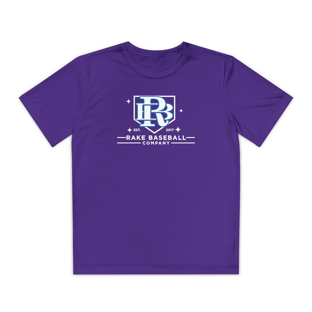 Kids Rake Baseball Homeplate Tee Dry Fit Tee - Rake Baseball Company - RAKE BASEBALL | BASEBALL T-SHIRT | BASEBALL CLOTHING | GOOD VIBES ONLY