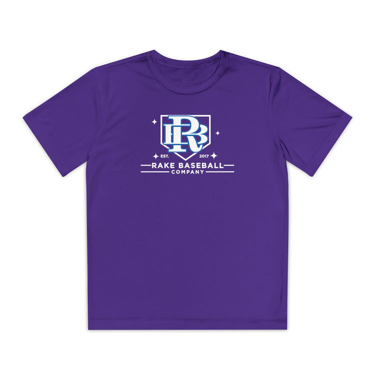 Kids Rake Baseball Homeplate Tee Dry Fit Tee - Rake Baseball Company - RAKE BASEBALL | BASEBALL T-SHIRT | BASEBALL CLOTHING | GOOD VIBES ONLY