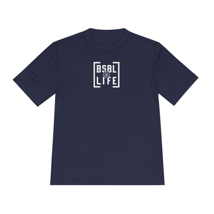BSBL Life Dry Fit Tee - Rake Baseball Company - RAKE BASEBALL | BASEBALL T-SHIRT | BASEBALL CLOTHING | GOOD VIBES ONLY