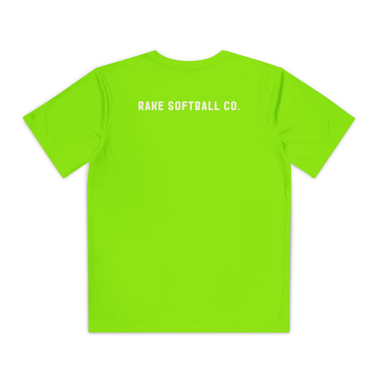 Kids Built To Rake Softball Dry Fit Tee - Rake Baseball Company - RAKE BASEBALL | BASEBALL T-SHIRT | BASEBALL CLOTHING | GOOD VIBES ONLY