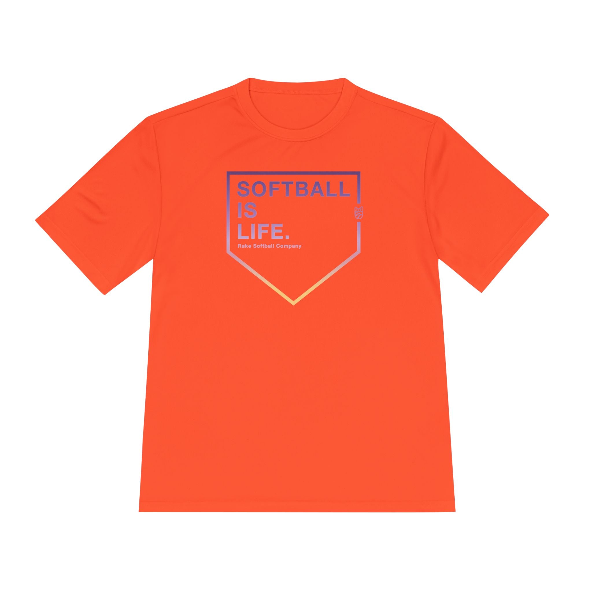 Softball Is Life Dry Fit Tee - Rake Baseball Company - RAKE BASEBALL | BASEBALL T-SHIRT | BASEBALL CLOTHING | GOOD VIBES ONLY