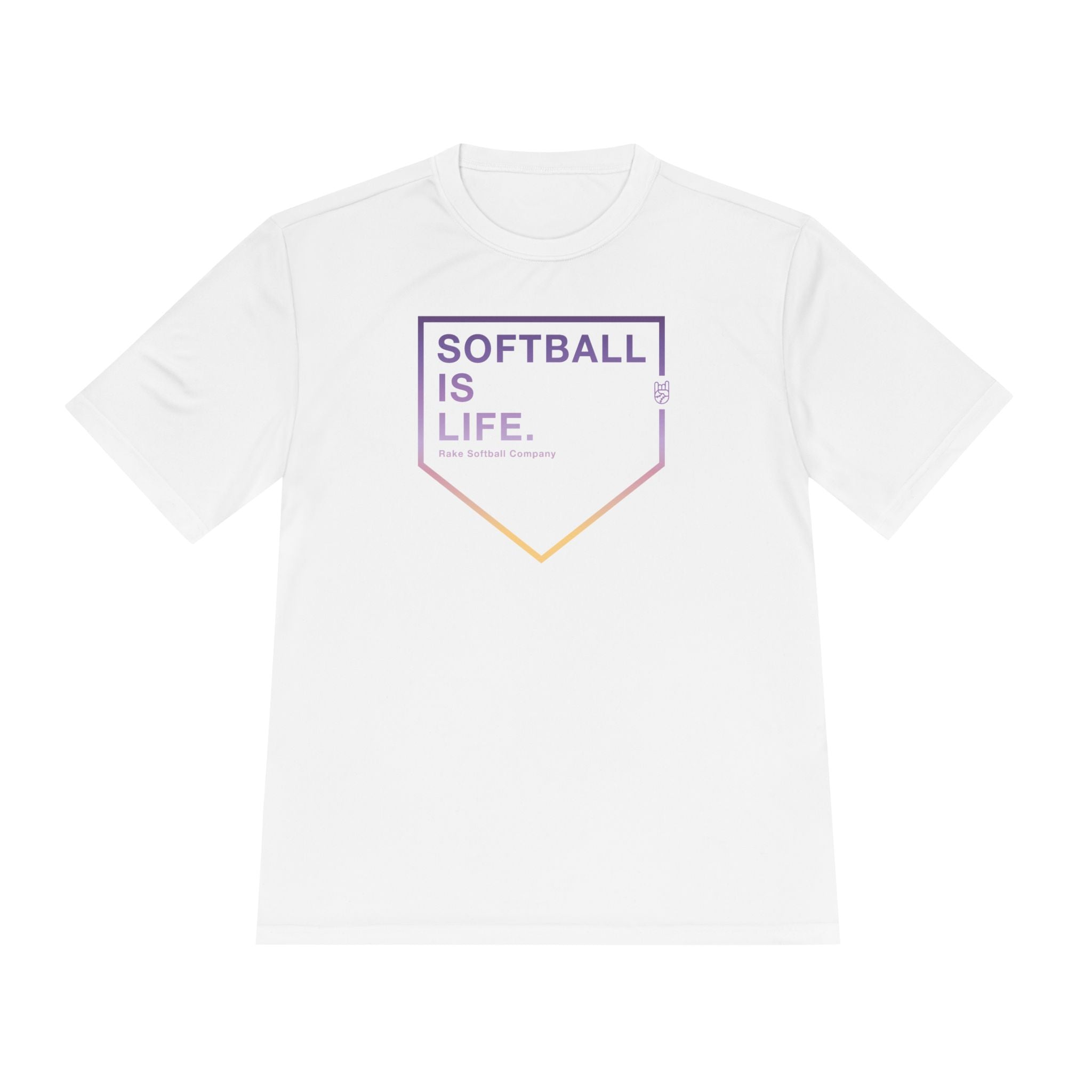 Softball Is Life Dry Fit Tee - Rake Baseball Company - RAKE BASEBALL | BASEBALL T-SHIRT | BASEBALL CLOTHING | GOOD VIBES ONLY