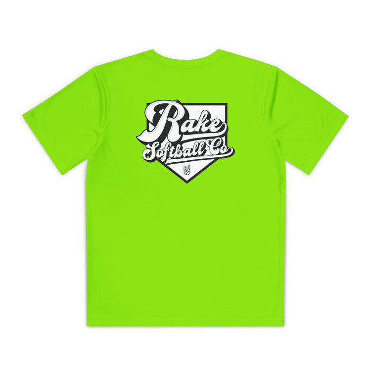 Kids Rake Softball Co. Dry Fit Tee - Rake Baseball Company - RAKE BASEBALL | BASEBALL T-SHIRT | BASEBALL CLOTHING | GOOD VIBES ONLY