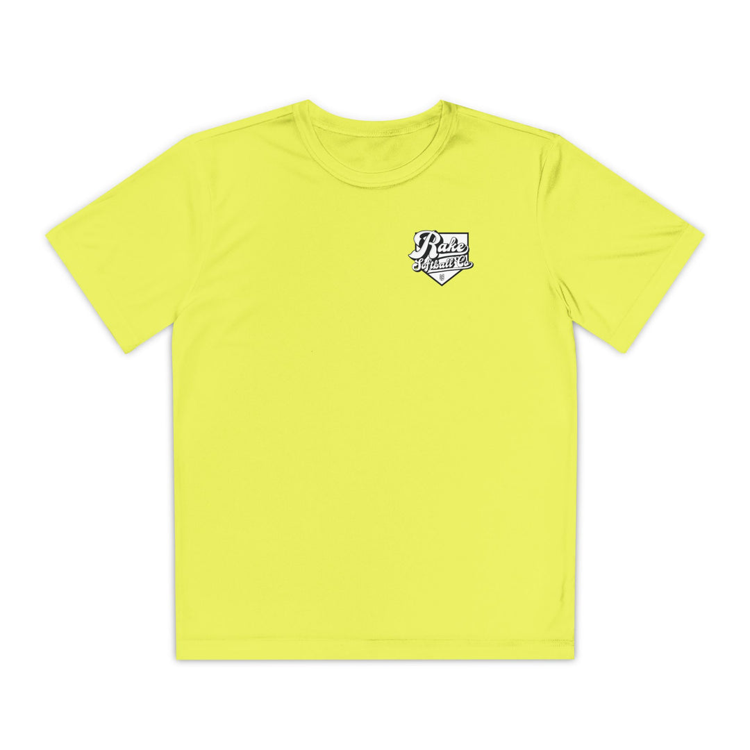 Kids Rake Softball Co. Dry Fit Tee - Rake Baseball Company - RAKE BASEBALL | BASEBALL T-SHIRT | BASEBALL CLOTHING | GOOD VIBES ONLY