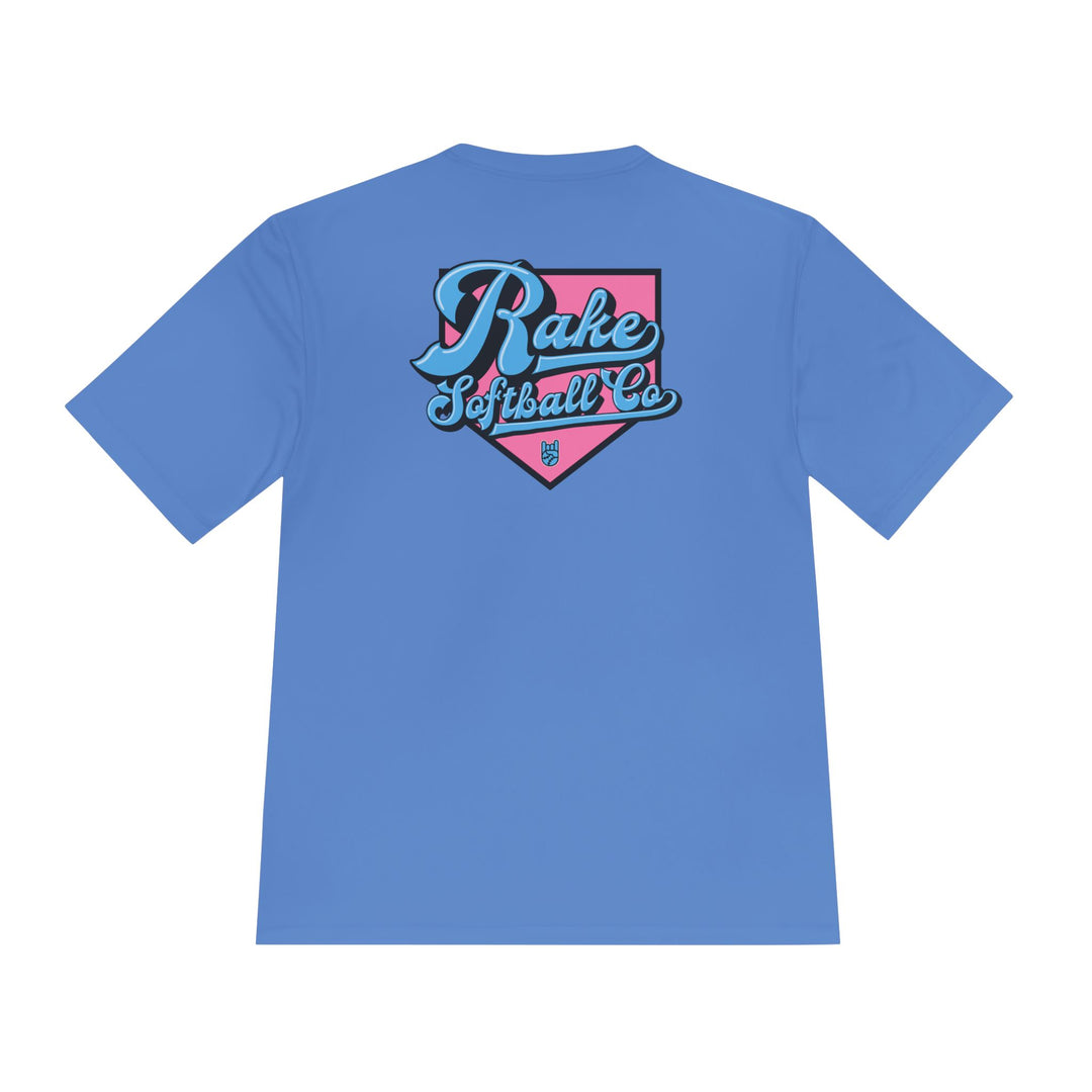 Rake Softball Co. Dry Fit Tee - Rake Baseball Company - RAKE BASEBALL | BASEBALL T-SHIRT | BASEBALL CLOTHING | GOOD VIBES ONLY
