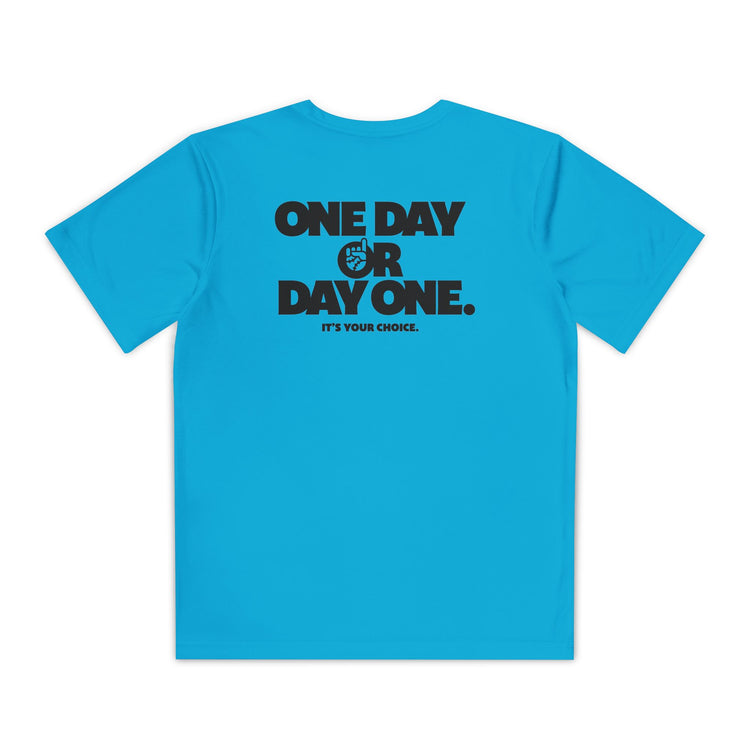Kids One Day or Day One Dry Fit Tee - Rake Baseball Company - RAKE BASEBALL | BASEBALL T-SHIRT | BASEBALL CLOTHING | GOOD VIBES ONLY