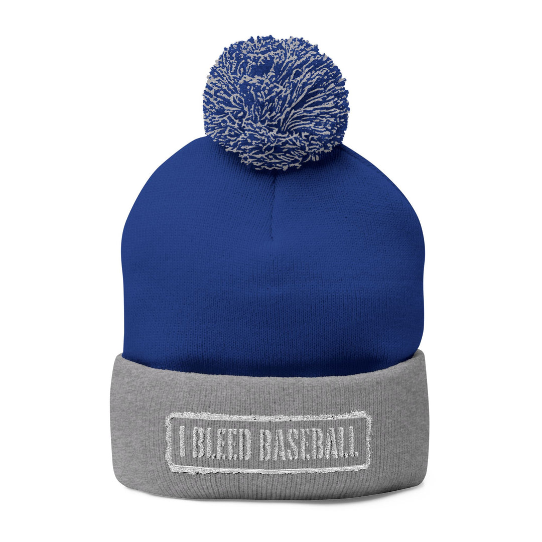 I Bleed Baseball Pom-Pom Beanie