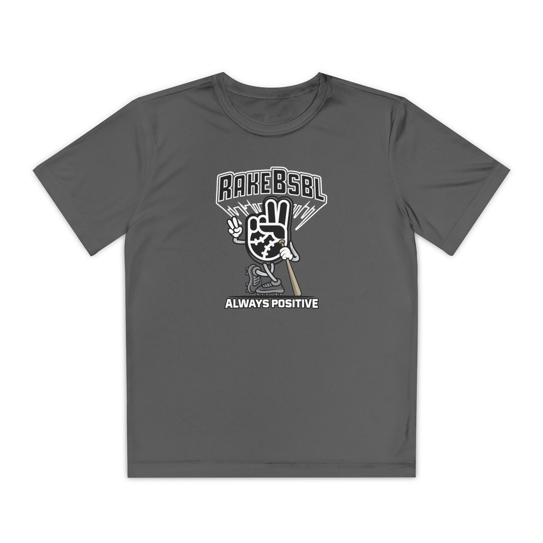 Kids Always Positive Vibes Dry Fit Tee - Rake Baseball Company - RAKE BASEBALL | BASEBALL T-SHIRT | BASEBALL CLOTHING | GOOD VIBES ONLY