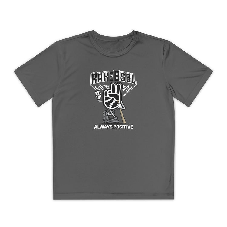 Kids Always Positive Vibes Dry Fit Tee - Rake Baseball Company - RAKE BASEBALL | BASEBALL T-SHIRT | BASEBALL CLOTHING | GOOD VIBES ONLY