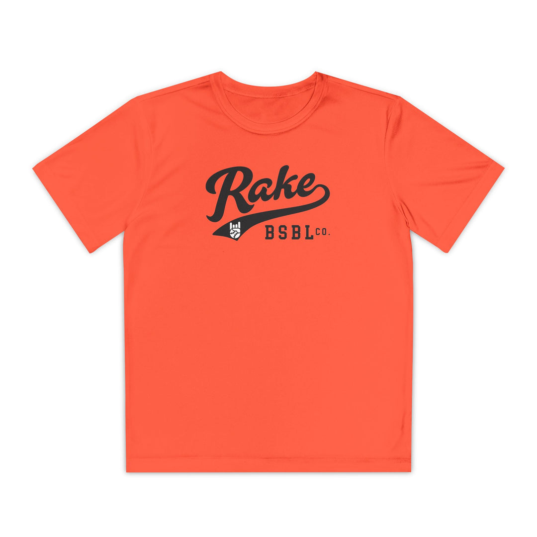 Kids Rake Script Dry Fit Tee - Rake Baseball Company - RAKE BASEBALL | BASEBALL T-SHIRT | BASEBALL CLOTHING | GOOD VIBES ONLY
