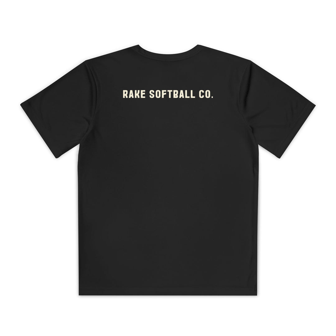 Kids Built To Rake Softball Dry Fit Tee - Rake Baseball Company - RAKE BASEBALL | BASEBALL T-SHIRT | BASEBALL CLOTHING | GOOD VIBES ONLY