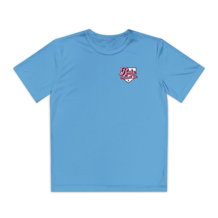 Kids Rake Softball Co. Dry Fit Tee - Rake Baseball Company - RAKE BASEBALL | BASEBALL T-SHIRT | BASEBALL CLOTHING | GOOD VIBES ONLY