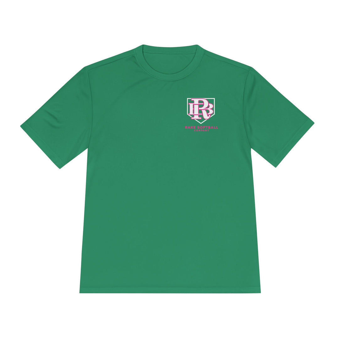 RB Homeplate Softball Dry Fit Tee - Rake Baseball Company - RAKE BASEBALL | BASEBALL T-SHIRT | BASEBALL CLOTHING | GOOD VIBES ONLY