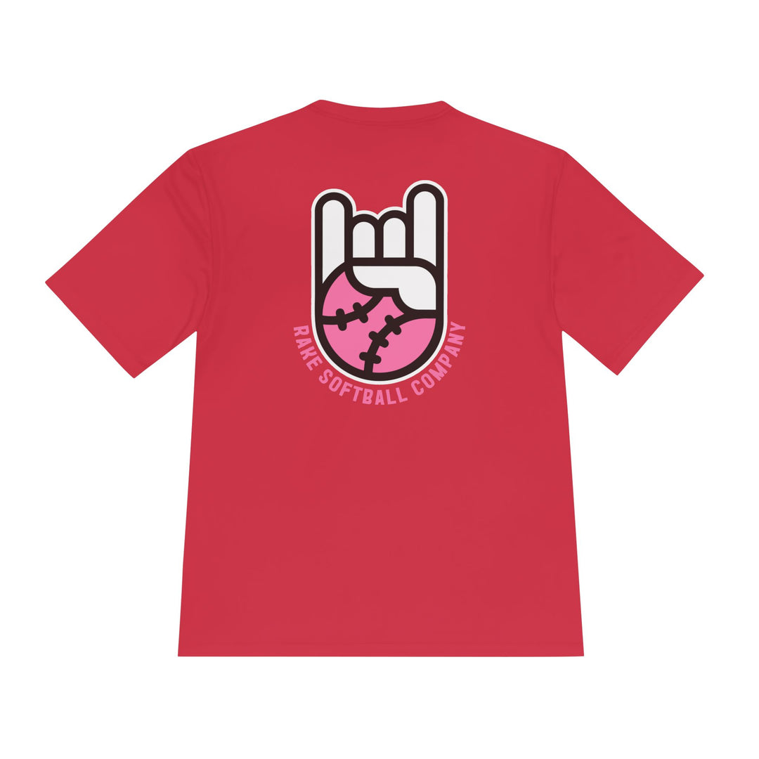 Rake Softball Company Dry Fit Tee - Rake Baseball Company - RAKE BASEBALL | BASEBALL T-SHIRT | BASEBALL CLOTHING | GOOD VIBES ONLY