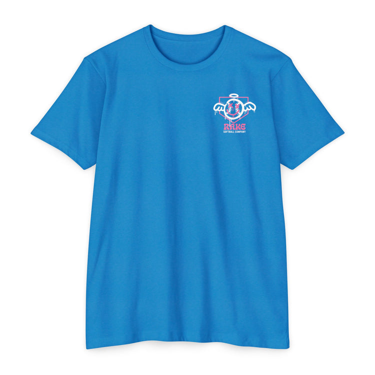 She Angel Drip Softball Tee - Rake Baseball Company - RAKE BASEBALL | BASEBALL T-SHIRT | BASEBALL CLOTHING | GOOD VIBES ONLY