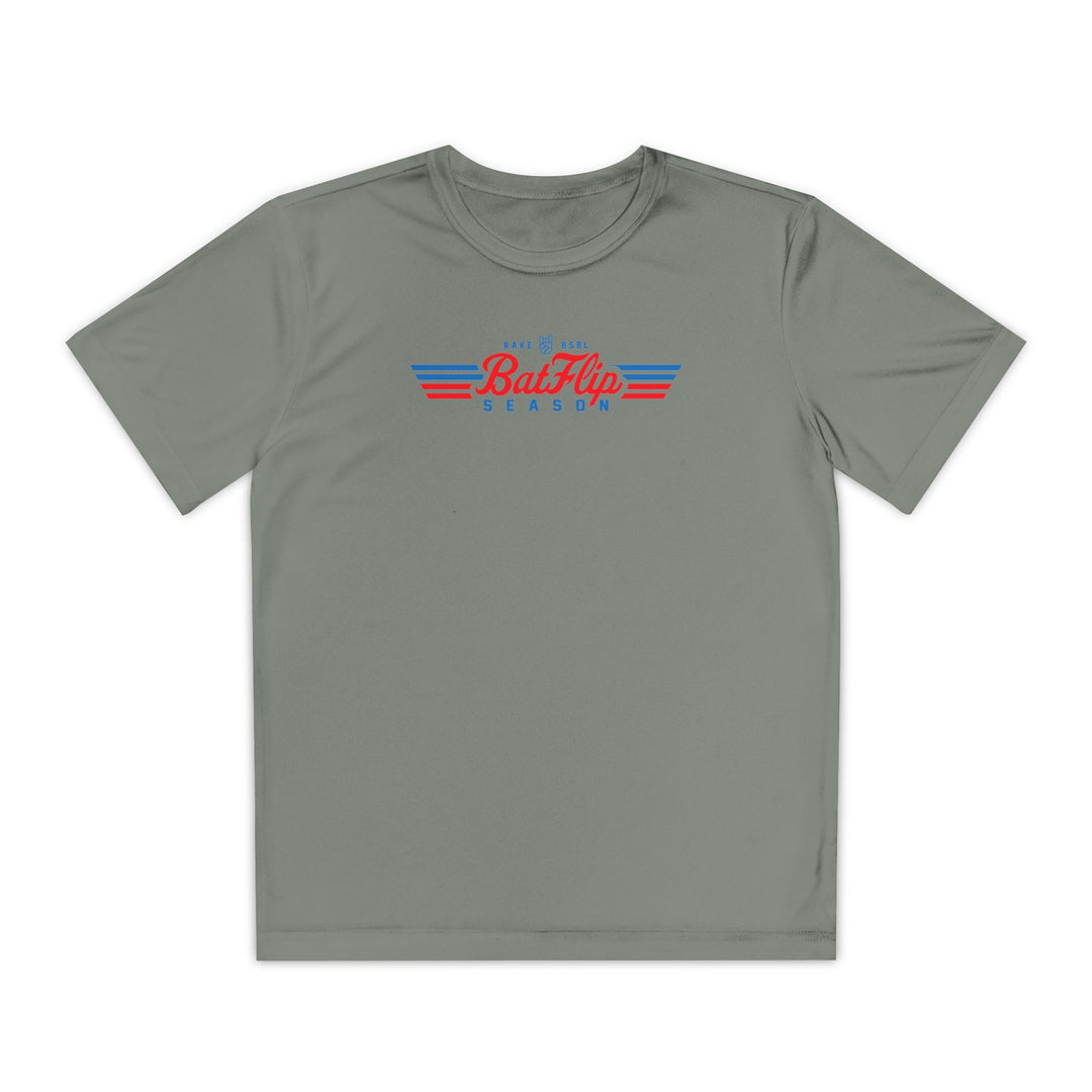 Kids Bat Flip Season Dry Fit Tee