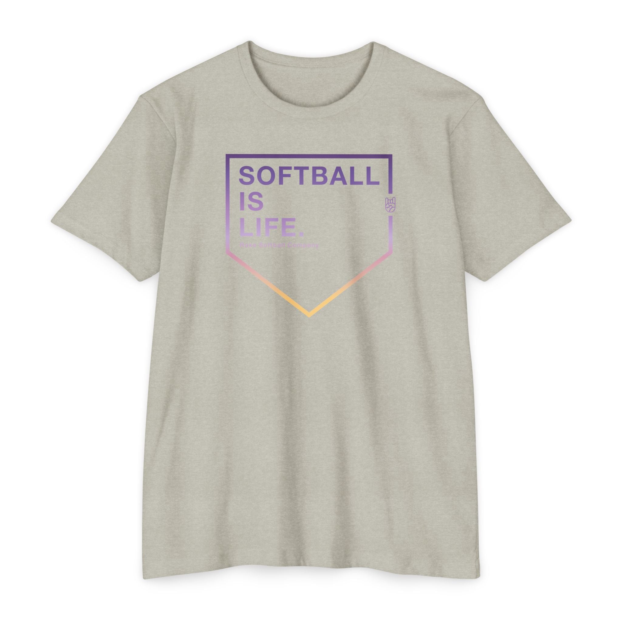 Softball Is Life Tee - Rake Baseball Company - RAKE BASEBALL | BASEBALL T-SHIRT | BASEBALL CLOTHING | GOOD VIBES ONLY