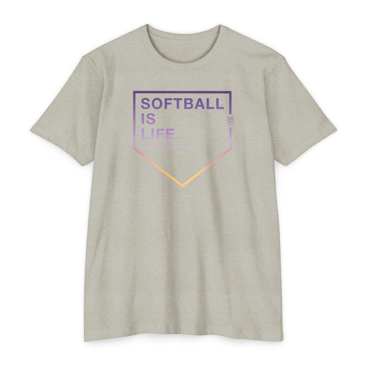 Softball Is Life Tee - Rake Baseball Company - RAKE BASEBALL | BASEBALL T-SHIRT | BASEBALL CLOTHING | GOOD VIBES ONLY