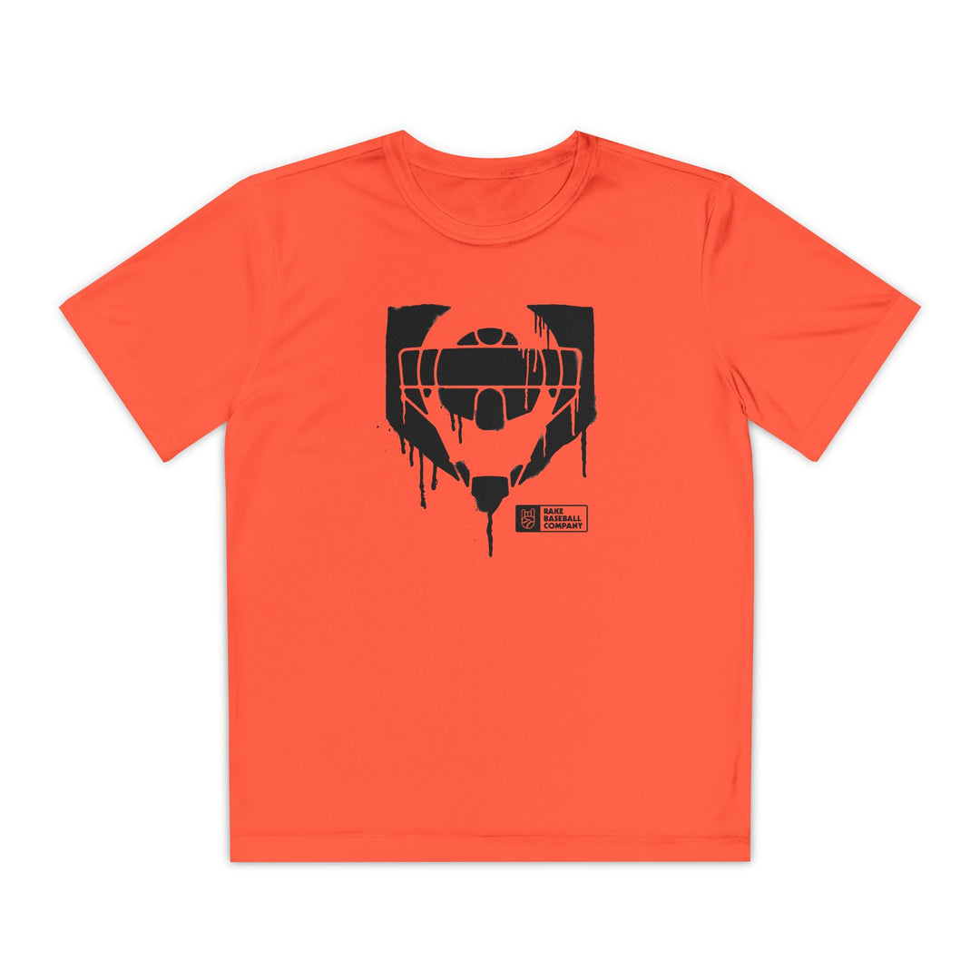 Kids Catcher's Drip Dry Fit Tee - Rake Baseball Company - RAKE BASEBALL | BASEBALL T-SHIRT | BASEBALL CLOTHING | GOOD VIBES ONLY