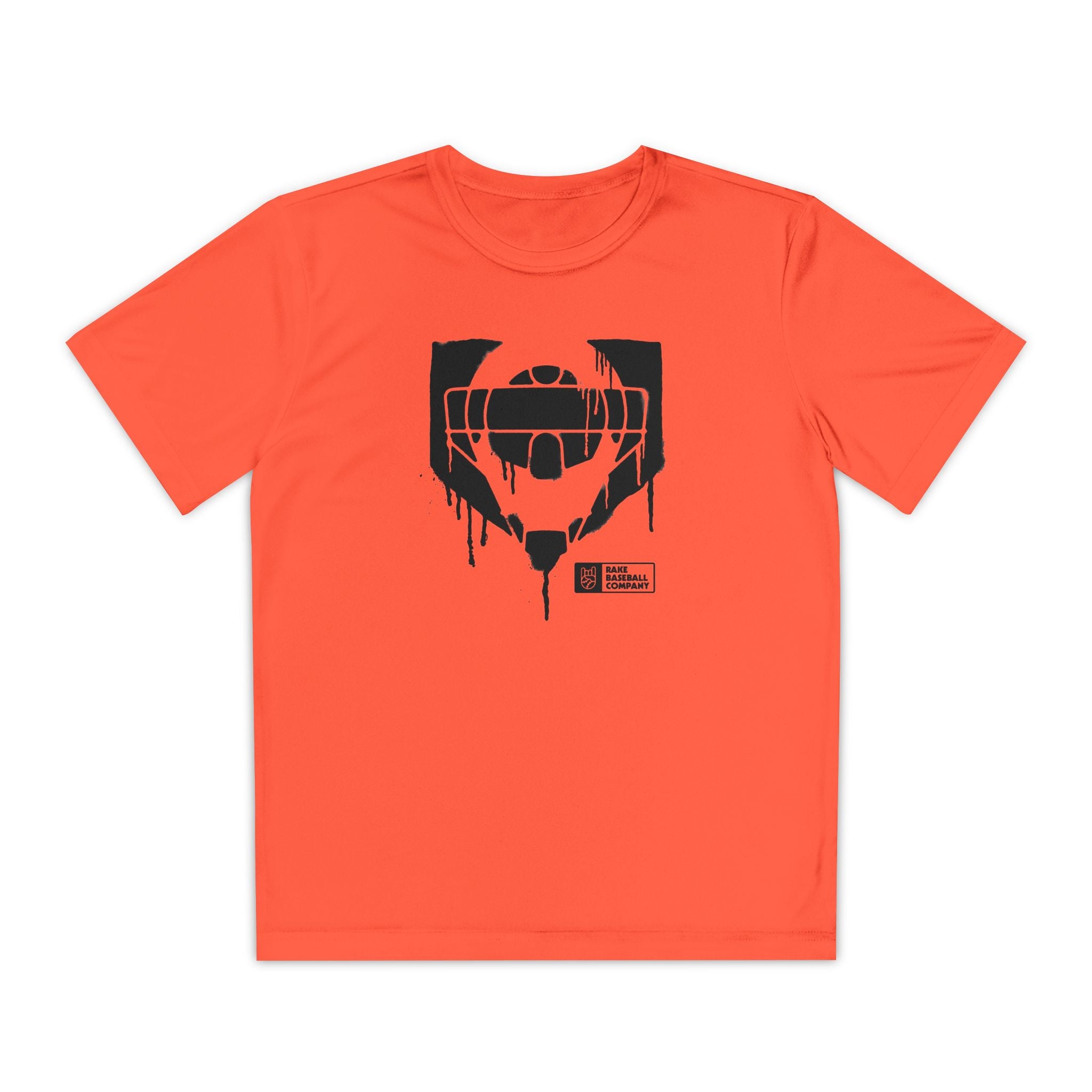 Kids Catcher's Drip Dry Fit Tee - Rake Baseball Company - RAKE BASEBALL | BASEBALL T-SHIRT | BASEBALL CLOTHING | GOOD VIBES ONLY