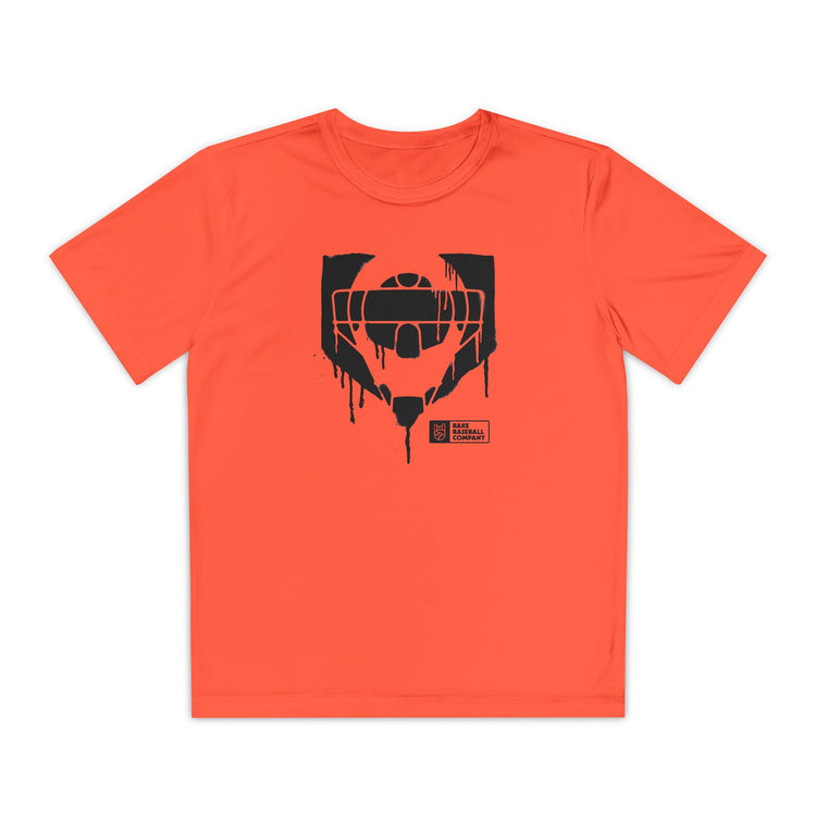 Kids Catcher's Drip Dry Fit Tee - Rake Baseball Company - RAKE BASEBALL | BASEBALL T-SHIRT | BASEBALL CLOTHING | GOOD VIBES ONLY