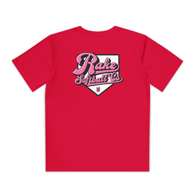 Kids Rake Softball Co. Dry Fit Tee - Rake Baseball Company - RAKE BASEBALL | BASEBALL T-SHIRT | BASEBALL CLOTHING | GOOD VIBES ONLY