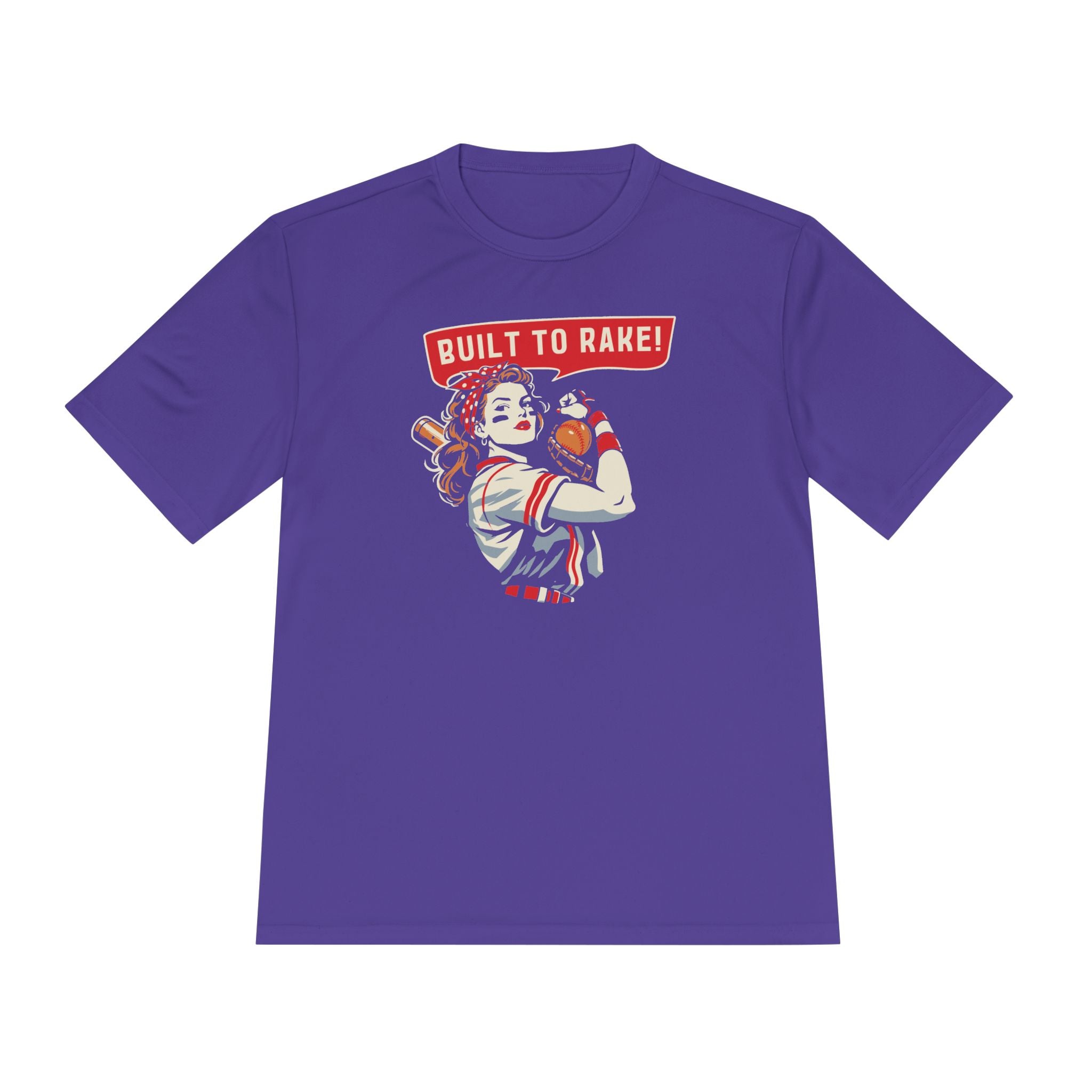 Built To Rake Softball Dry Fit Tee - Rake Baseball Company - RAKE BASEBALL | BASEBALL T-SHIRT | BASEBALL CLOTHING | GOOD VIBES ONLY