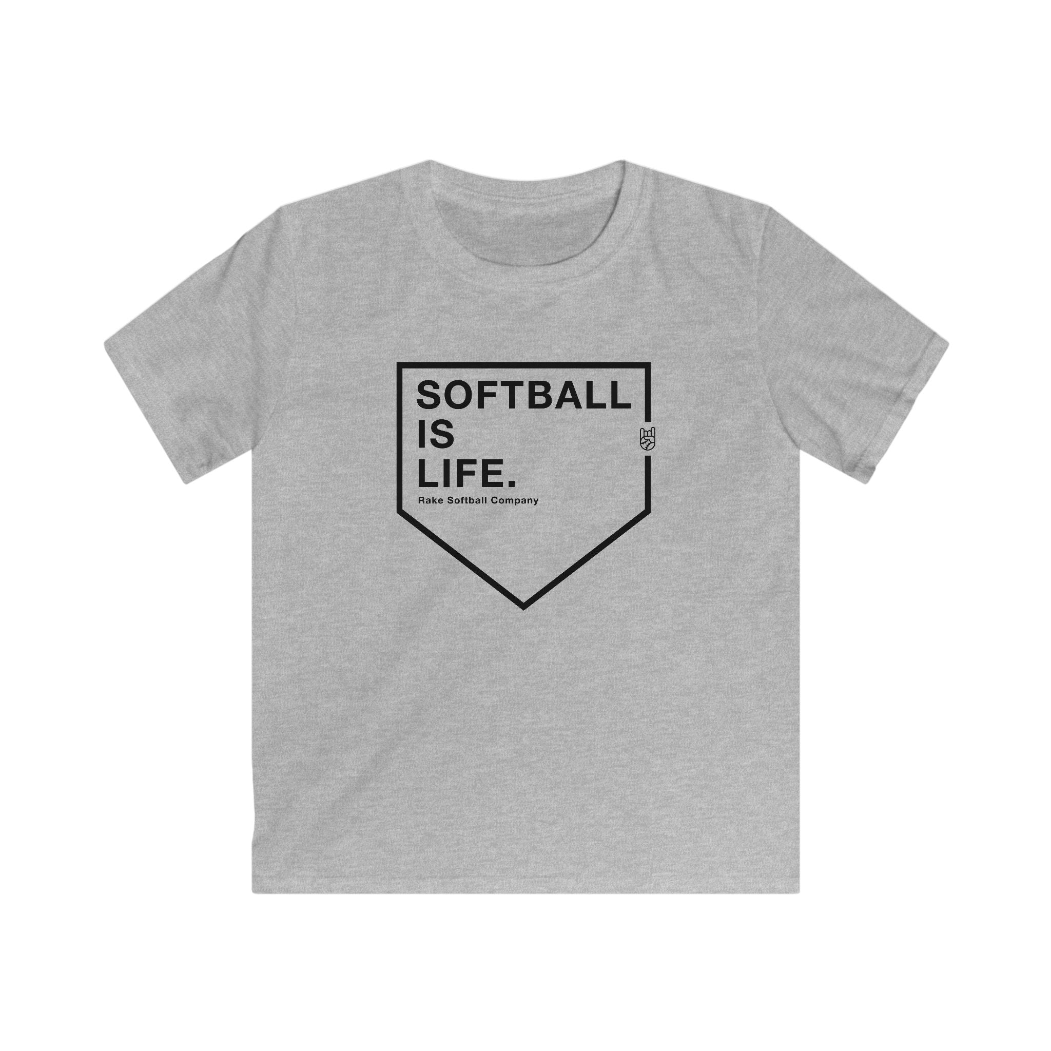 Kids Softball Is Life Tee - Rake Baseball Company - RAKE BASEBALL | BASEBALL T-SHIRT | BASEBALL CLOTHING | GOOD VIBES ONLY