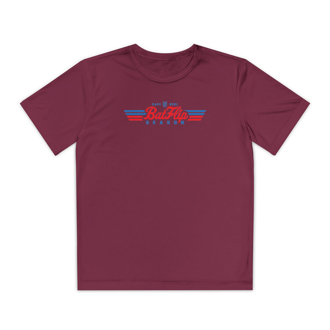 Kids Bat Flip Season Dry Fit Tee