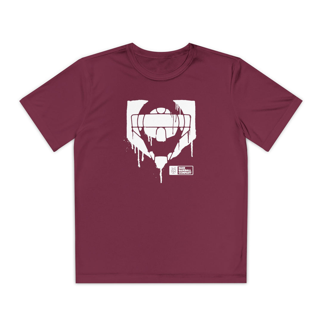 Kids Catcher's Drip Dry Fit Tee - Rake Baseball Company - RAKE BASEBALL | BASEBALL T-SHIRT | BASEBALL CLOTHING | GOOD VIBES ONLY