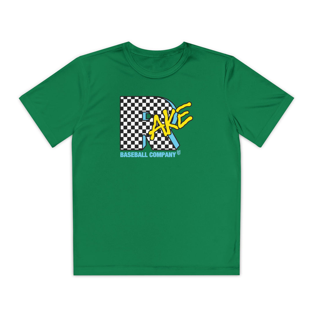 Kids Rake TV Dry Fit Tee - Rake Baseball Company - RAKE BASEBALL | BASEBALL T-SHIRT | BASEBALL CLOTHING | GOOD VIBES ONLY