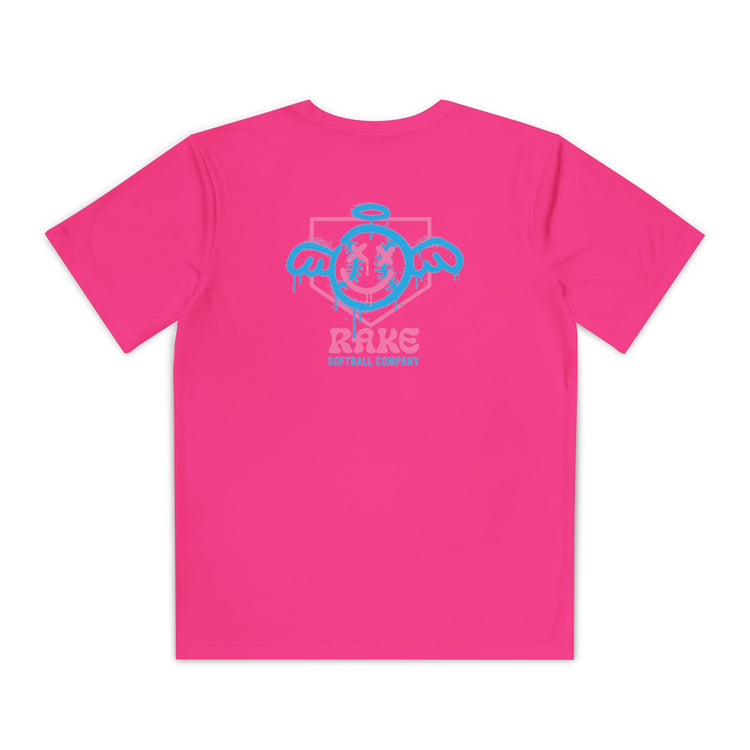 Kids She Angel Drip Softball Dry Fit Tee - Rake Baseball Company - RAKE BASEBALL | BASEBALL T-SHIRT | BASEBALL CLOTHING | GOOD VIBES ONLY