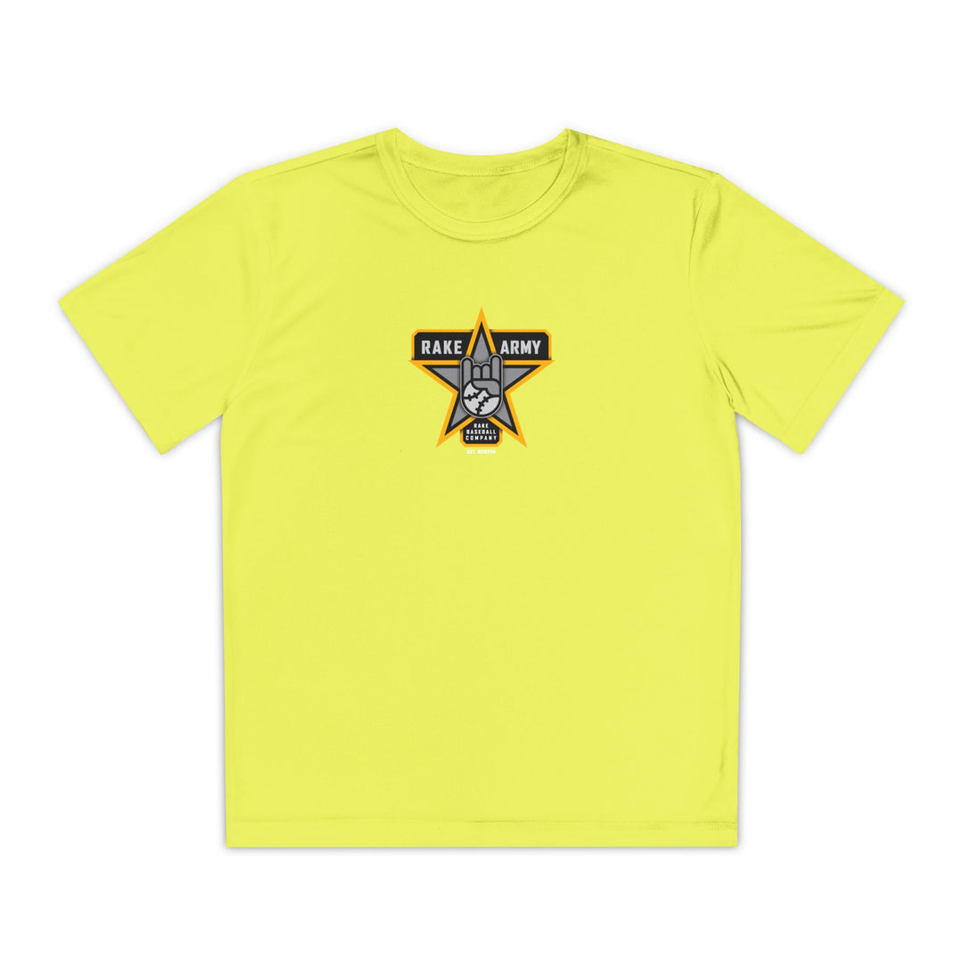 Kids Rake Army Dry Fit Tee - Rake Baseball Company - RAKE BASEBALL | BASEBALL T-SHIRT | BASEBALL CLOTHING | GOOD VIBES ONLY