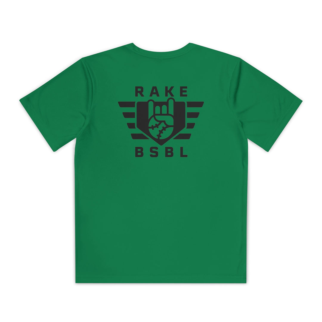 Kids Rake Flag Dry Fit Tee - Rake Baseball Company - RAKE BASEBALL | BASEBALL T-SHIRT | BASEBALL CLOTHING | GOOD VIBES ONLY