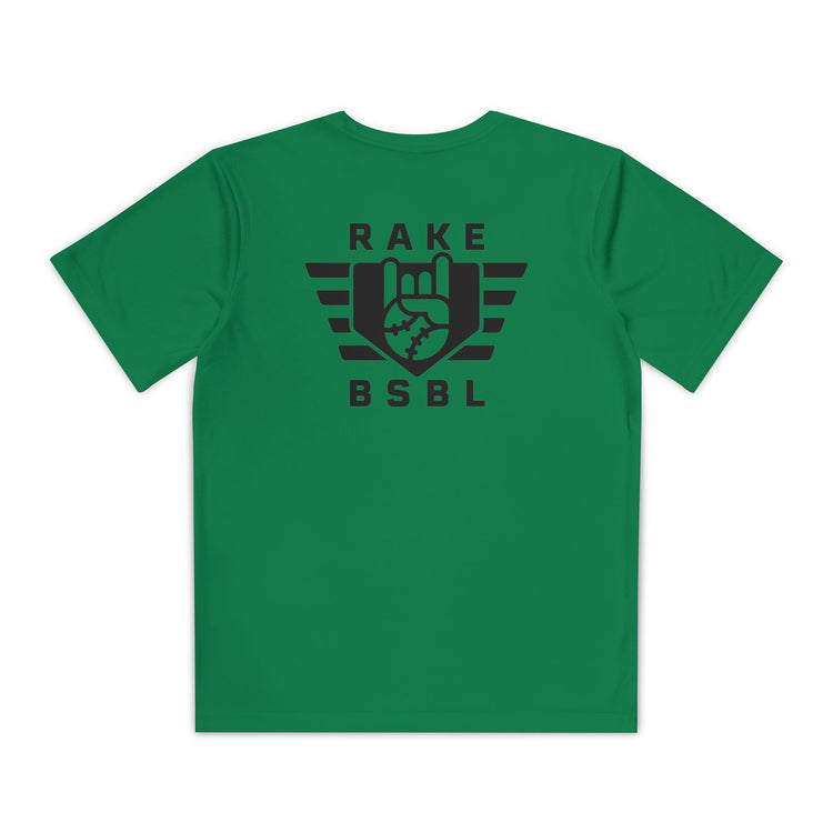 Kids Rake Flag Dry Fit Tee - Rake Baseball Company - RAKE BASEBALL | BASEBALL T-SHIRT | BASEBALL CLOTHING | GOOD VIBES ONLY