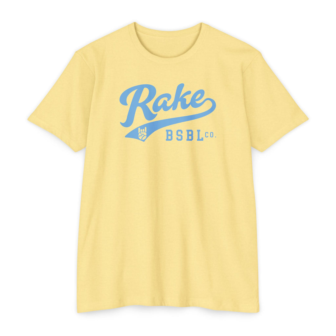 Rake Light Blue Script Tee