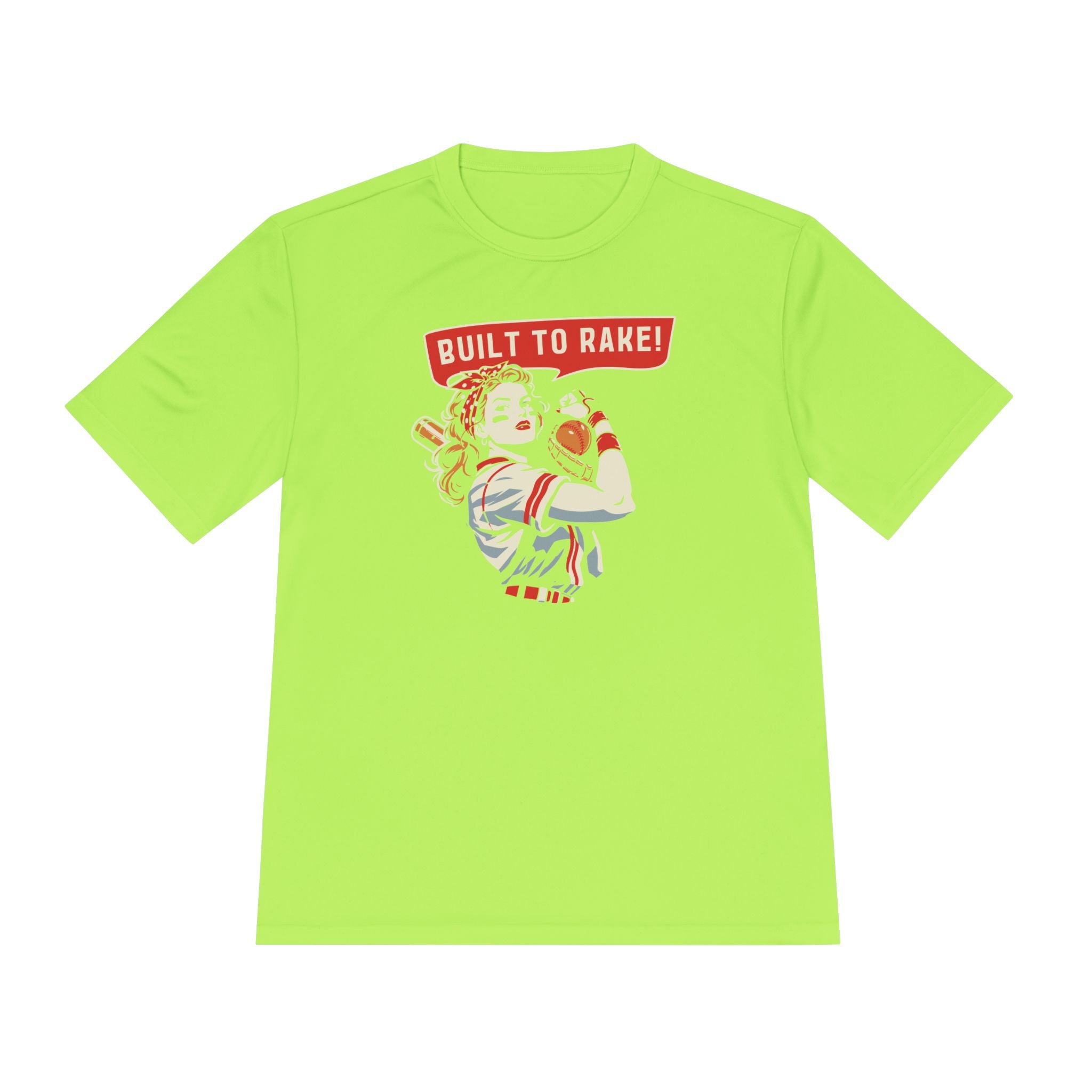Built To Rake Softball Dry Fit Tee - Rake Baseball Company - RAKE BASEBALL | BASEBALL T-SHIRT | BASEBALL CLOTHING | GOOD VIBES ONLY